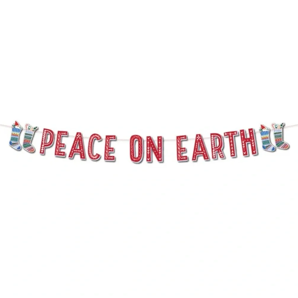 3 Celebrate It Peace on Earth Banners, bundle of 3 signs